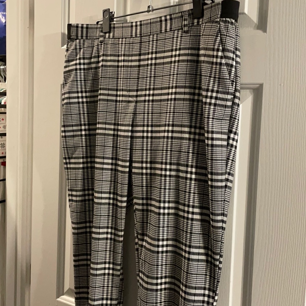 Plaid cropped trouser